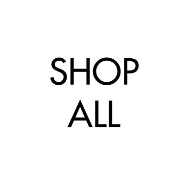 A black and white image of the words shop all
